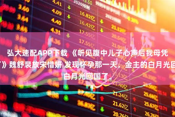 弘大速配APP下载 《听见腹中儿子心声后我母凭子贵了》魏舒裴放宋惜妍 发现怀孕那一天，金主的白月光回国了。