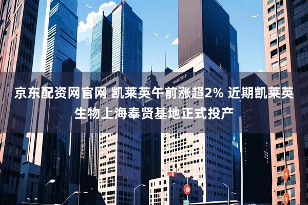 京东配资网官网 凯莱英午前涨超2% 近期凯莱英生物上海奉贤基地正式投产