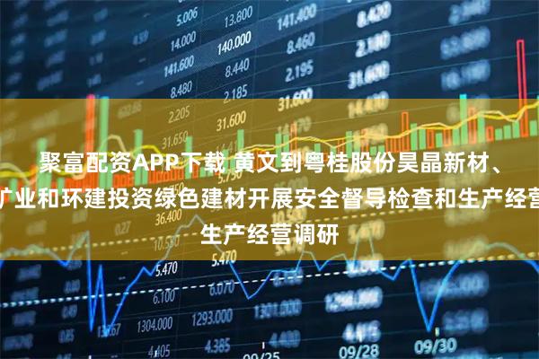 聚富配资APP下载 黄文到粤桂股份昊晶新材、德信矿业和环建投资绿色建材开展安全督导检查和生产经营调研